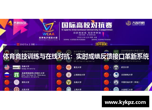 体育竞技训练与在线对抗：实时成绩反馈接口革新系统